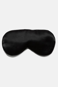 100% Mulberry Silk Therapeutic Sleep Mask - 25 Momme Beauty>Masks Fishers Finery Black Adjustable