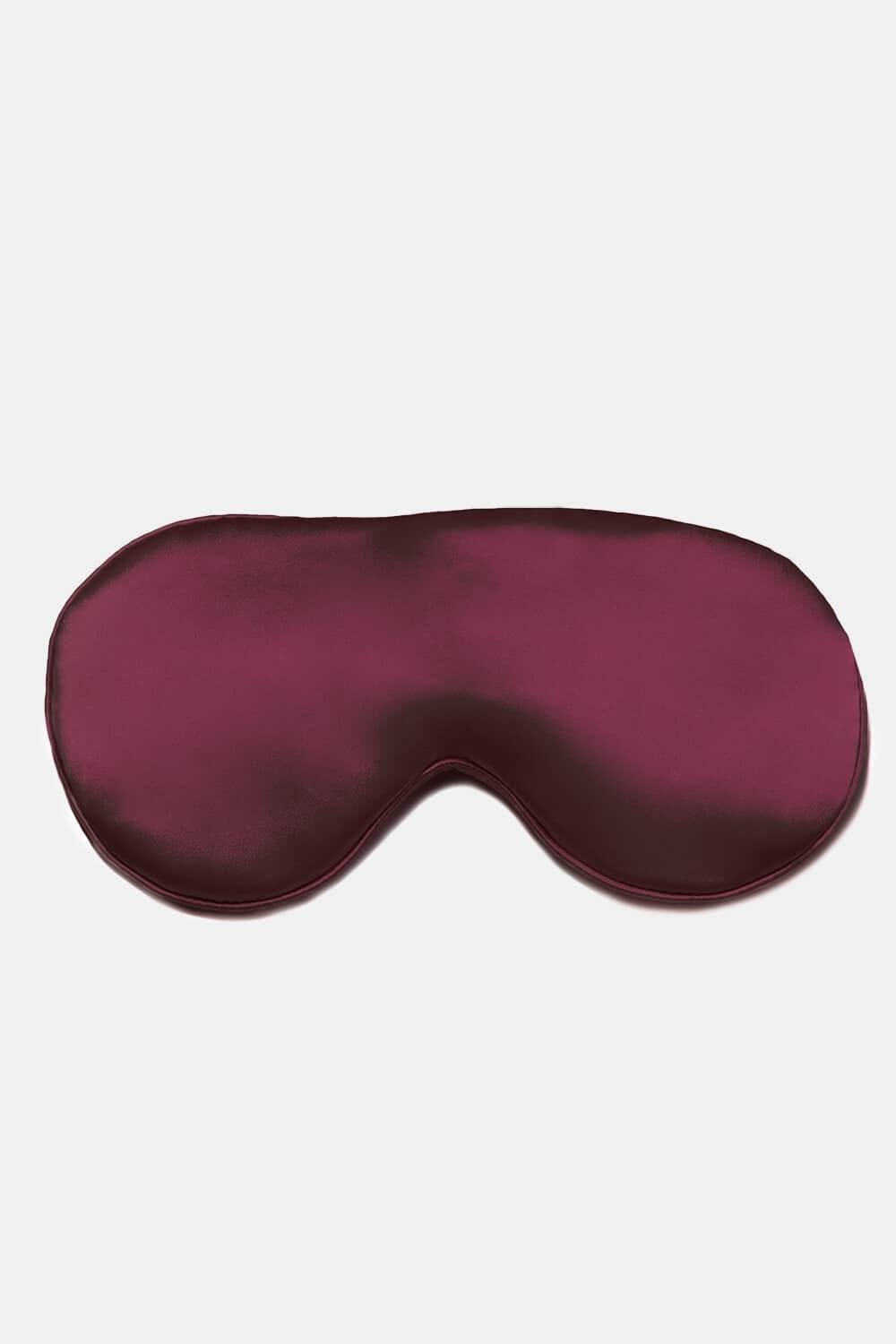 100% Mulberry Silk Therapeutic Sleep Mask - 25 Momme Beauty>Masks Fishers Finery Burgundy Adjustable