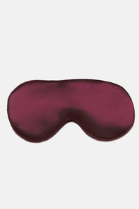 100% Mulberry Silk Therapeutic Sleep Mask - 25 Momme Beauty>Masks Fishers Finery Burgundy Adjustable