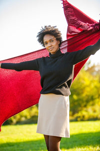 Women's 100% Pure Cashmere Knit Shawl Wrap with Fringe and Gift Box Womens>Accessories>Scarf Fishers Finery