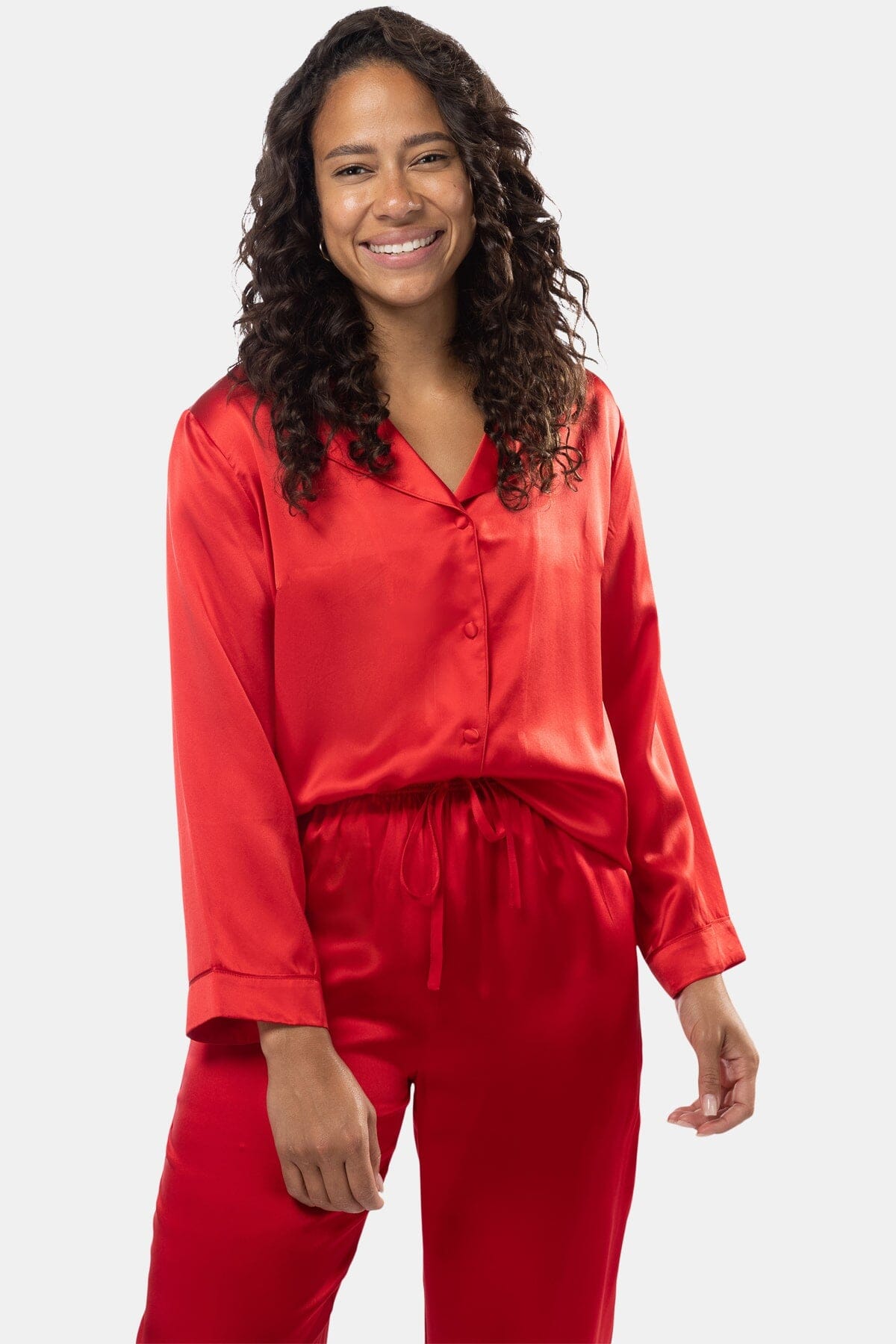 Women's 100% Mulberry Silk Classic Full Length Pajama Set with Gift Box Womens>Sleep and Lounge>Pajamas Fishers Finery