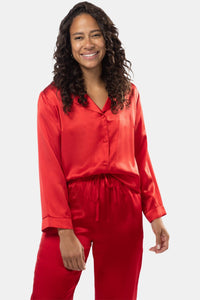 Women's 100% Mulberry Silk Classic Full Length Pajama Set with Gift Box Womens>Sleep and Lounge>Pajamas Fishers Finery