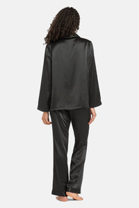 Women's 100% Mulberry Silk Classic Full Length Pajama Set with Gift Box Womens>Sleep and Lounge>Pajamas Fishers Finery