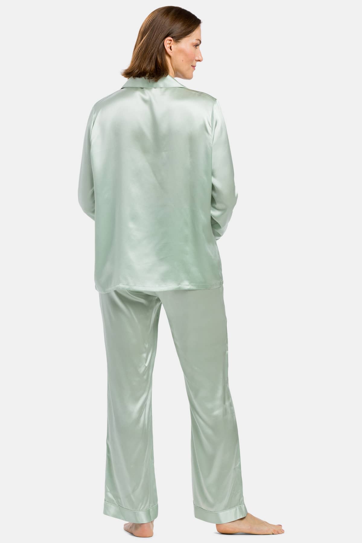 Women's 100% Mulberry Silk Classic Full Length Pajama Set with Gift Box Womens>Sleep and Lounge>Pajamas Fishers Finery