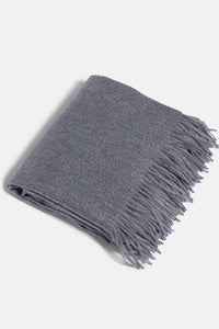 100% Pure Cashmere Fringe Throw Blanket with Gift Box Home>Bedding>Throw Fishers Finery Gray