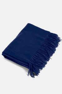 100% Pure Cashmere Fringe Throw Blanket with Gift Box Home>Bedding>Throw Fishers Finery Navy