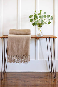 100% Pure Cashmere Fringe Throw Blanket with Gift Box Home>Bedding>Throw Fishers Finery Warm Sand