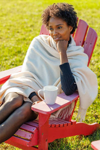 100% Pure Cashmere Fringe Throw Blanket with Gift Box Home>Bedding>Throw Fishers Finery Warm Stone