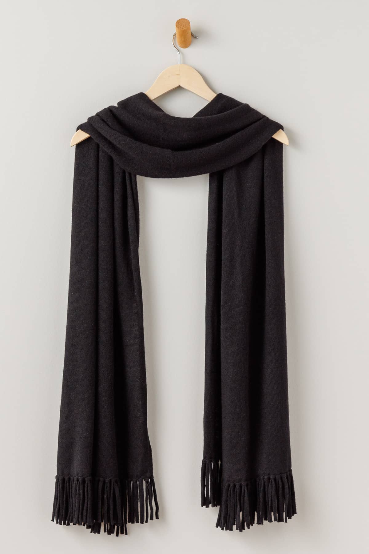 Women's 100% Pure Cashmere Knit Shawl Wrap with Fringe and Gift Box Womens>Accessories>Scarf Fishers Finery