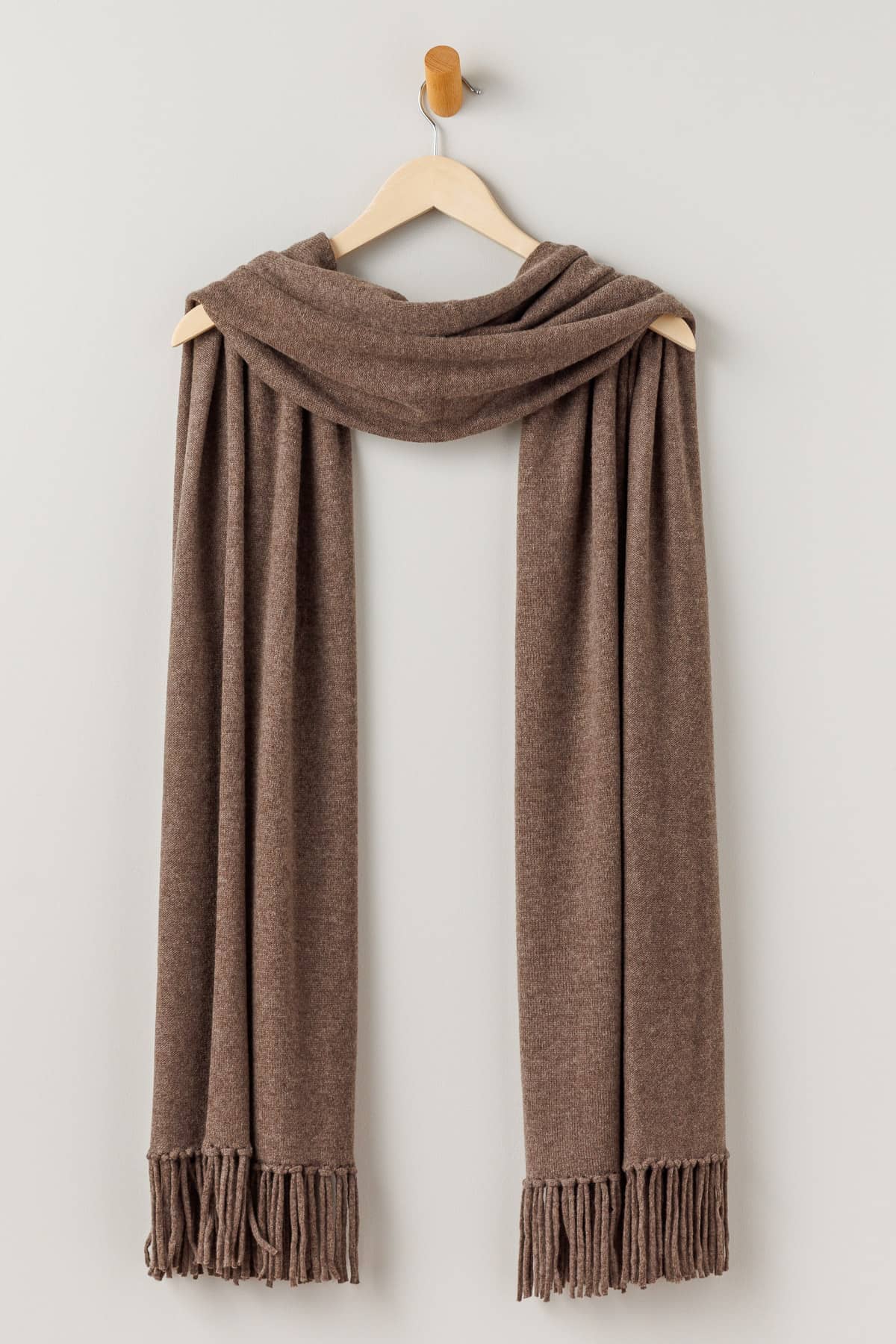 Women's 100% Pure Cashmere Knit Shawl Wrap with Fringe and Gift Box Womens>Accessories>Scarf Fishers Finery