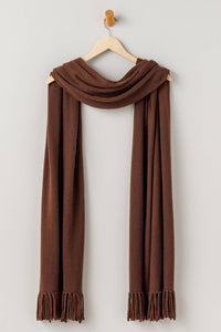 Women's 100% Pure Cashmere Knit Shawl Wrap with Fringe and Gift Box Womens>Accessories>Scarf Fishers Finery