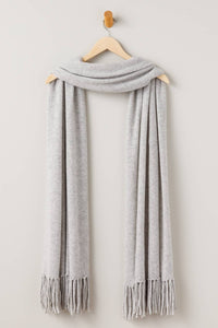 Women's 100% Pure Cashmere Knit Shawl Wrap with Fringe and Gift Box Womens>Accessories>Scarf Fishers Finery