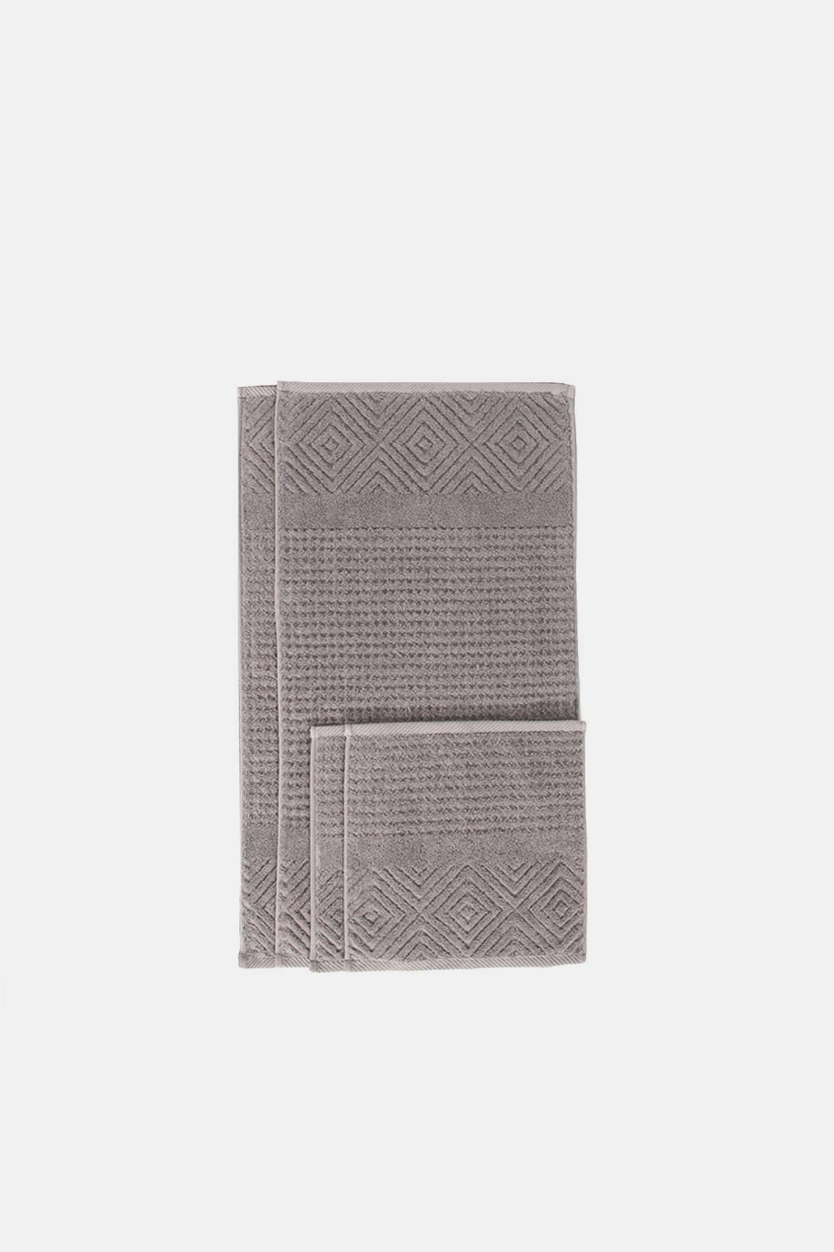 Texere 100% Organic Cotton Diamond Jacquard Towel Set Home>Bathroom>Towels Fishers Finery