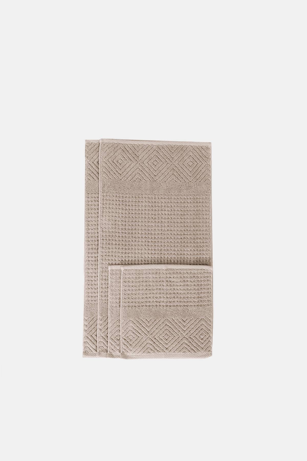 Texere 100% Organic Cotton Diamond Jacquard Towel Set Home>Bathroom>Towels Fishers Finery