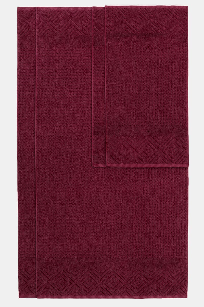 Texere 100% Organic Cotton Diamond Jacquard Towel Set Home>Bathroom>Towels Fishers Finery