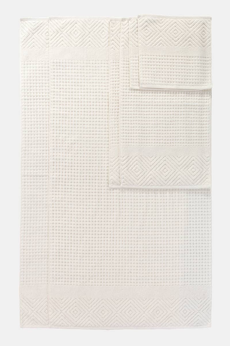 Texere 100% Organic Cotton Diamond Jacquard Towel Set Home>Bathroom>Towels Fishers Finery