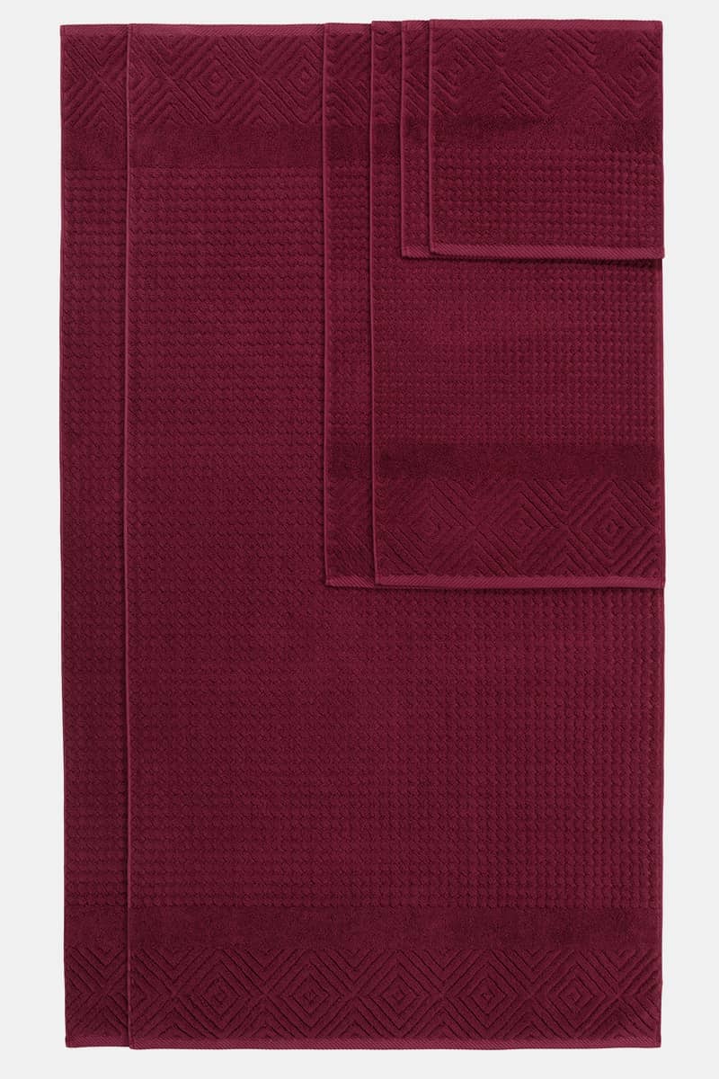 Texere 100% Organic Cotton Diamond Jacquard Towel Set Home>Bathroom>Towels Fishers Finery