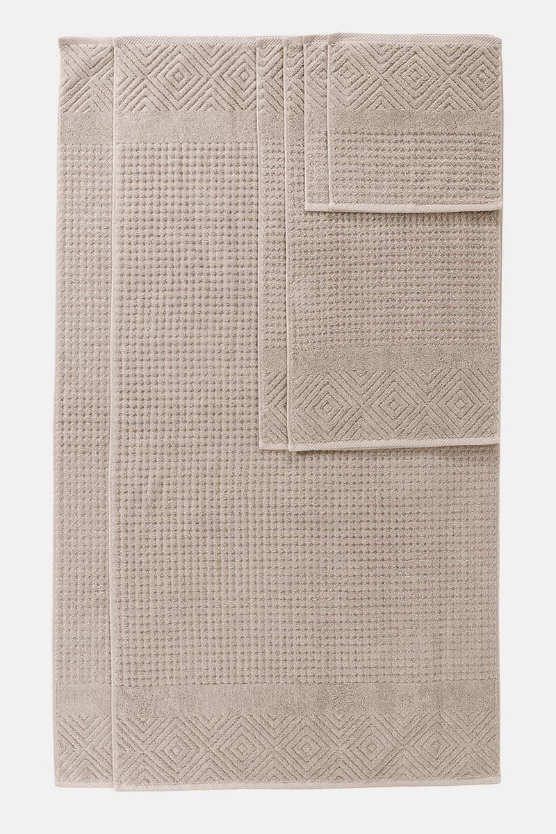 Texere 100% Organic Cotton Diamond Jacquard Towel Set Home>Bathroom>Towels Fishers Finery