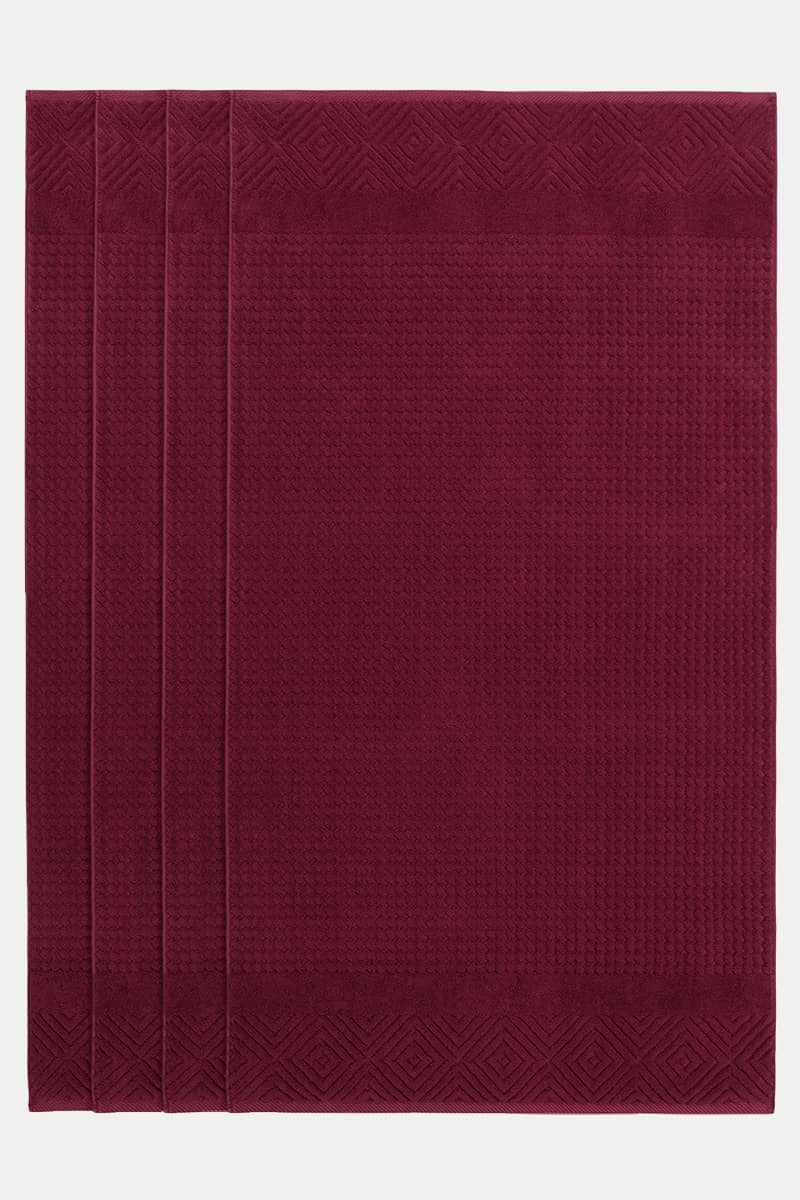 Texere 100% Organic Cotton Diamond Jacquard Towel Set Home>Bathroom>Towels Fishers Finery