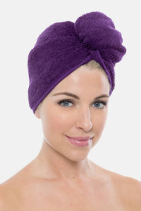 Texere Women's Terry Cloth Hair Towel / Wrap Womens>Spa>Hair Towel Fishers Finery Purple