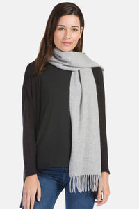 Women's Classic 100% Pure Cashmere Scarf Womens>Accessories>Scarf Fishers Finery Gray One Size