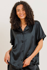 Women's 100% Mulberry Silk Short Sleeve Pajama Set with Gift Box Womens>Sleep and Lounge>Pajamas Fishers Finery