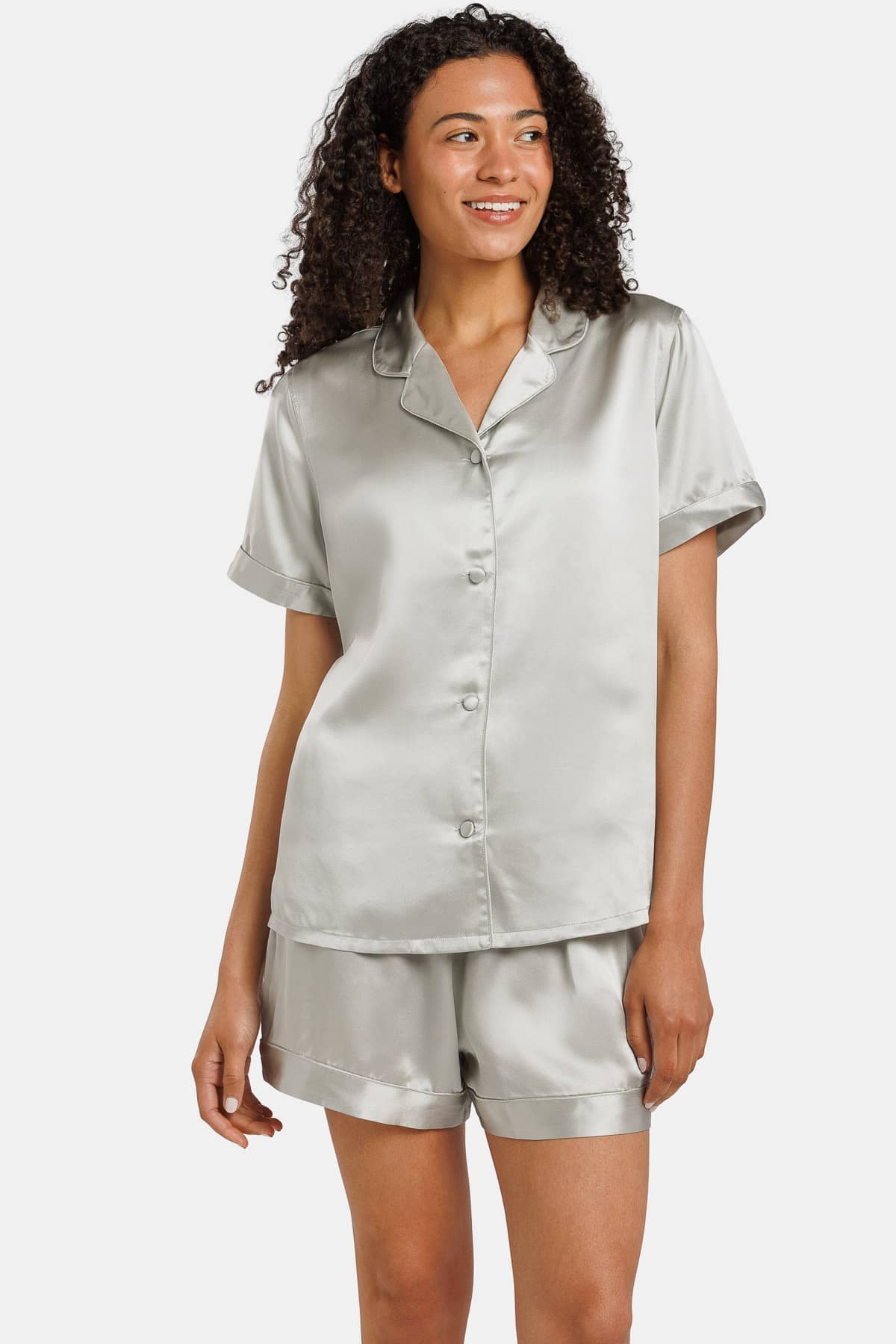 Women's 100% Mulberry Silk Short Sleeve Pajama Set with Gift Box Womens>Sleep and Lounge>Pajamas Fishers Finery
