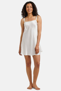 Women's 100% Mulberry Silk Chemise Womens>Sleep and Lounge>Nightgown Fishers Finery Ivory XS