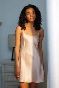 Women's 100% Mulberry Silk Chemise Womens>Sleep and Lounge>Nightgown Fishers Finery