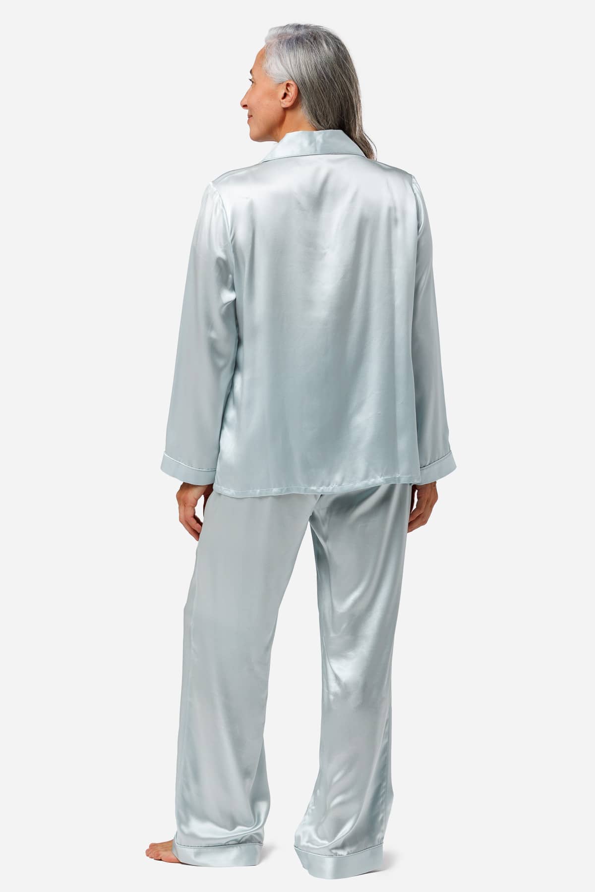 Women's 100% Mulberry Silk Classic Full Length Pajama Set with Gift Box Womens>Sleep and Lounge>Pajamas Fishers Finery