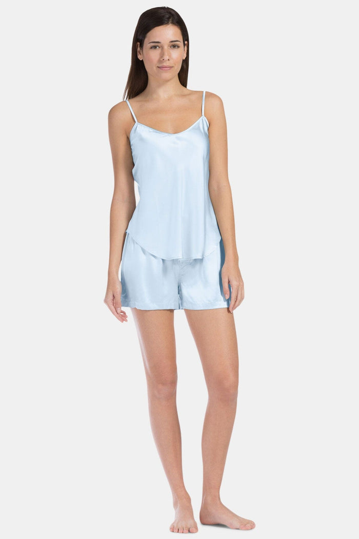 Women's 100% Mulberry Silk Cami and Boxer Pajama Set with Gift Box Womens>Sleepwear>Cami Set Fishers Finery