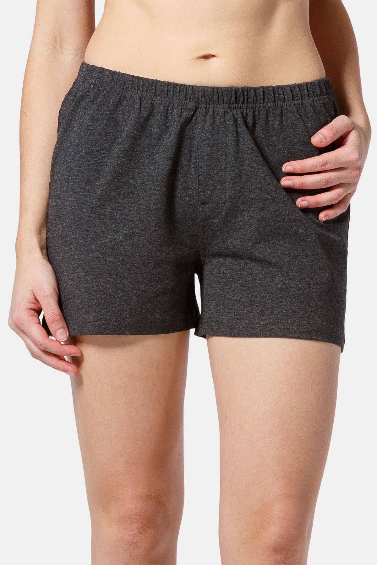 Women's EcoFabric™ Sleep / Lounge Boxer Womens>Sleepwear>Boxer Fishers Finery Heather Gray Small