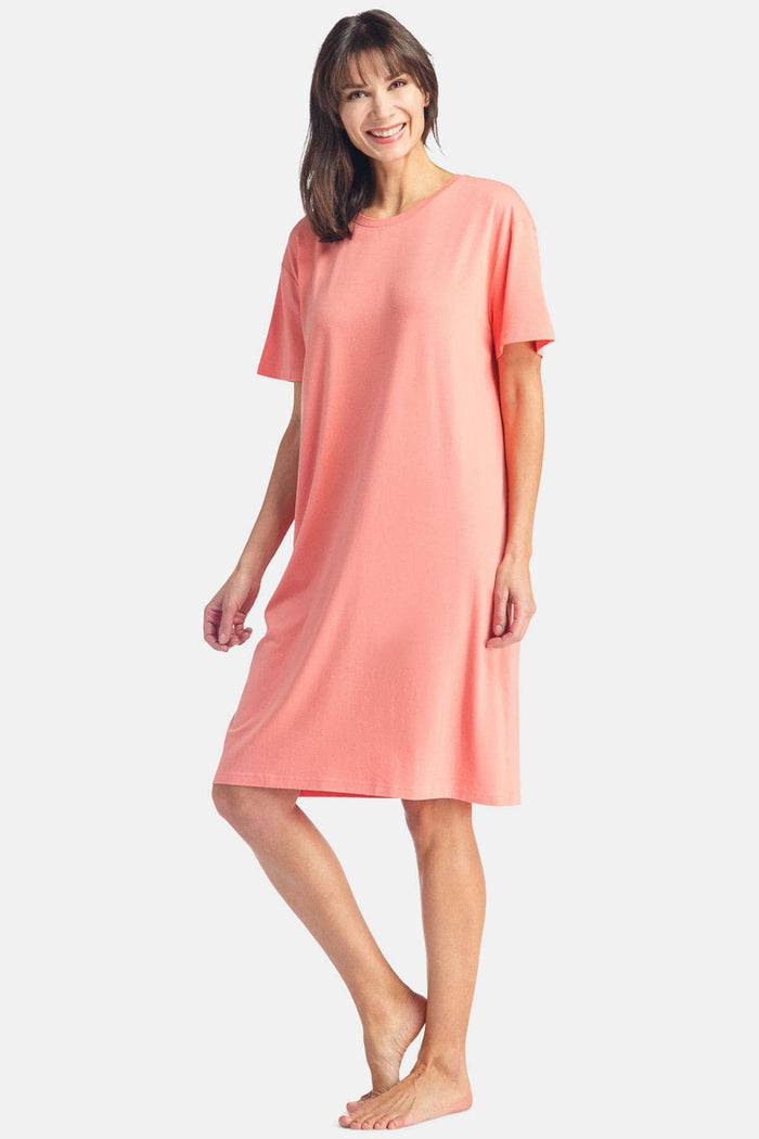 Women's EcoFabric™ Sleep Tee - Relaxed Fit Womens>Sleepwear>Nightgown Fishers Finery Coral Regular