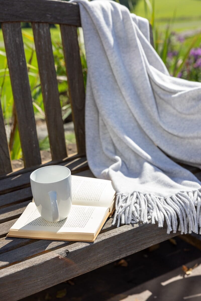 Women's 100% Pure Cashmere Knit Shawl Wrap with Fringe and Gift Box Womens>Accessories>Scarf Fishers Finery