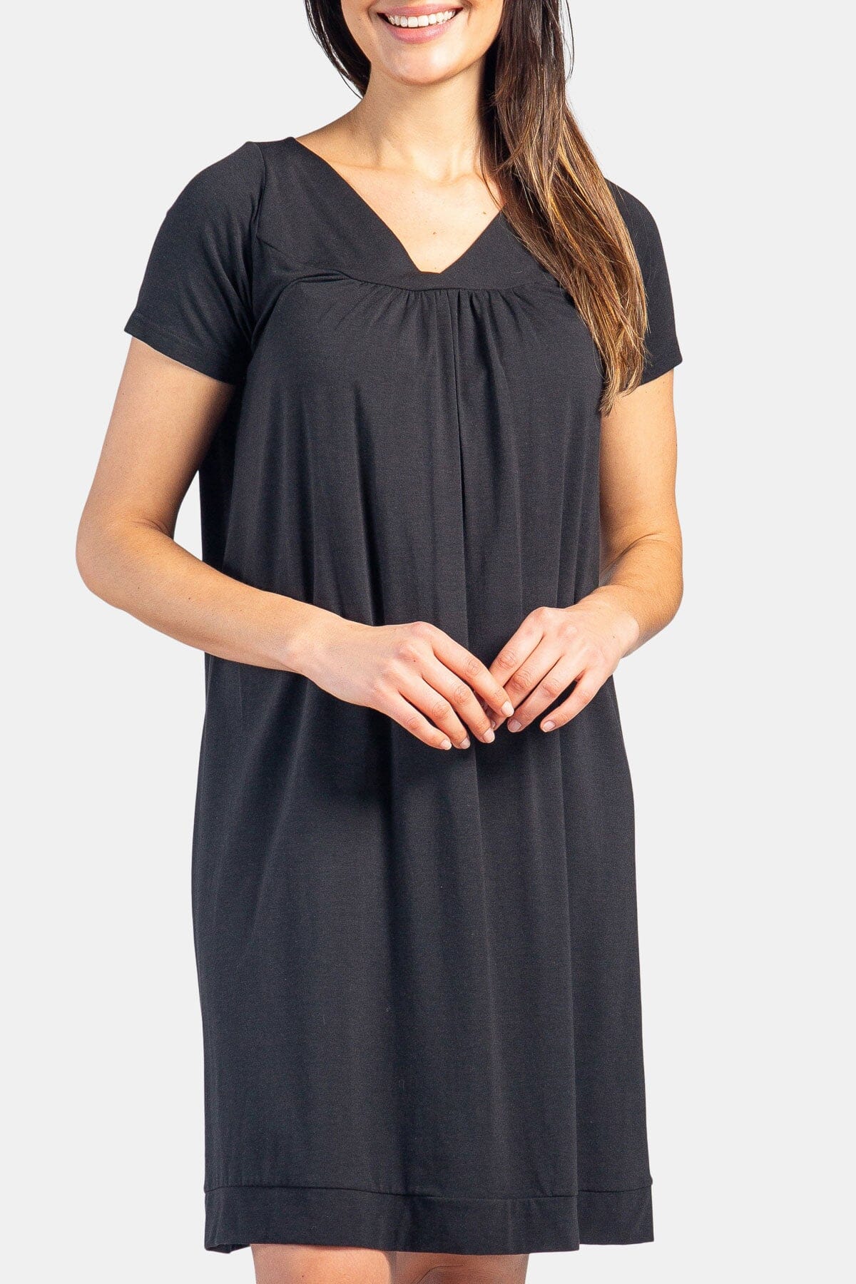 Women's Short Sleeve EcoFabric™ Nightgown - Relaxed Fit Womens>Sleepwear>Nightgown Fishers Finery
