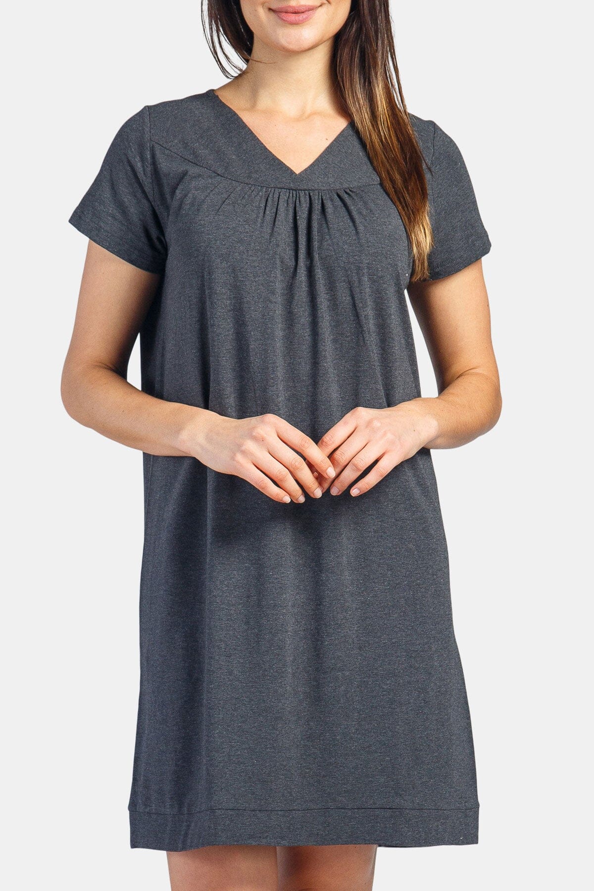 Women's Short Sleeve EcoFabric™ Nightgown - Relaxed Fit Womens>Sleepwear>Nightgown Fishers Finery