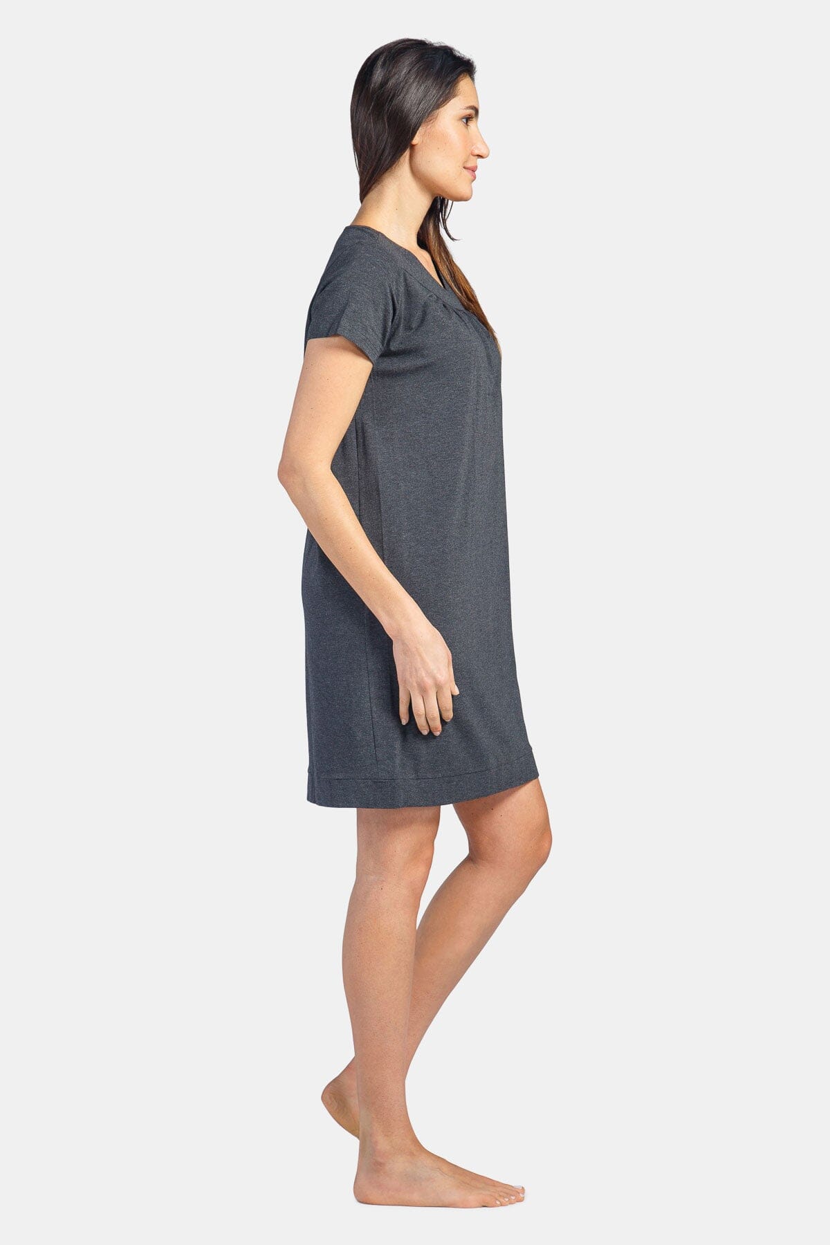 Women's Short Sleeve EcoFabric™ Nightgown - Relaxed Fit Womens>Sleepwear>Nightgown Fishers Finery