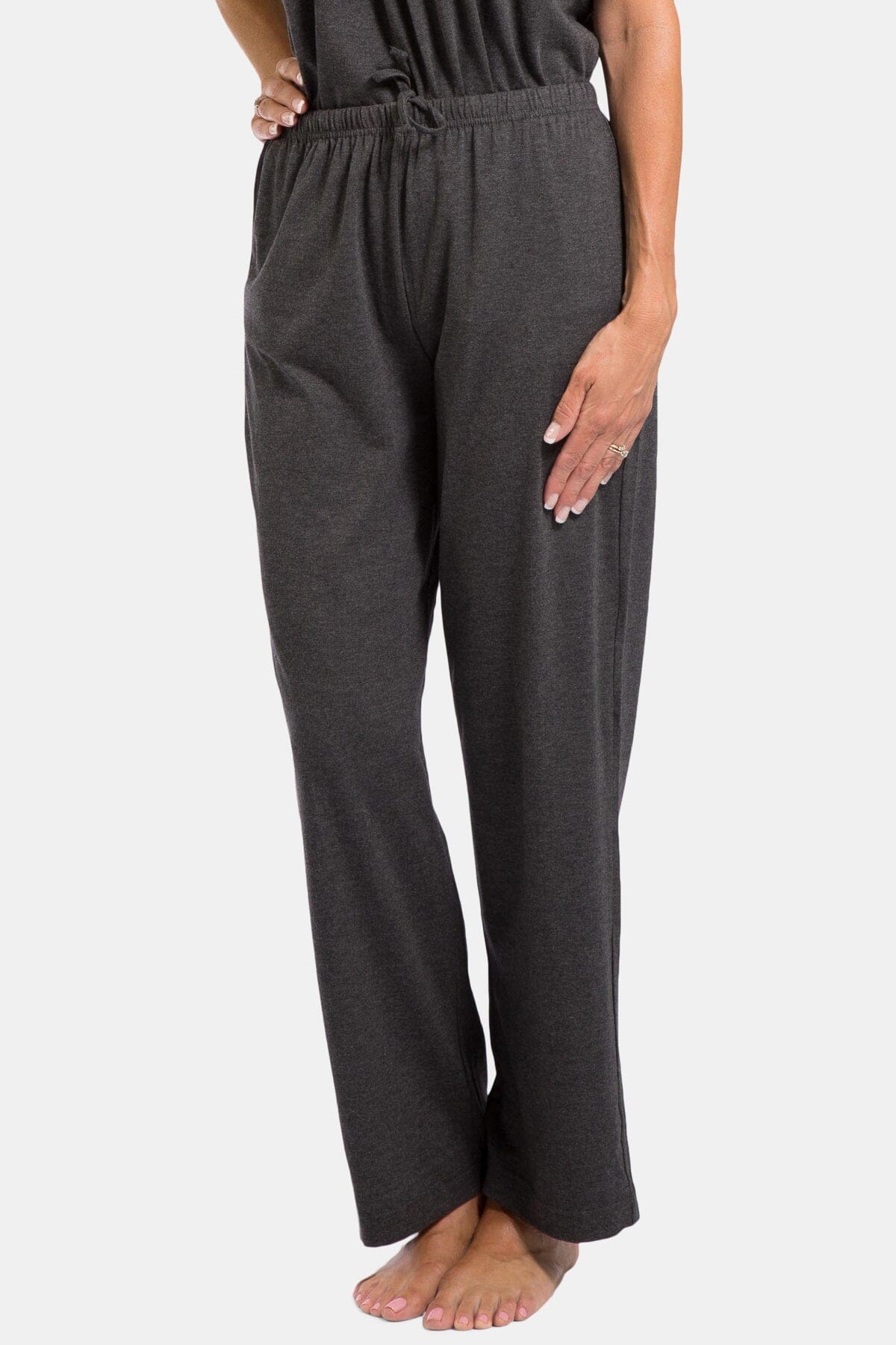 Women's Jersey Pajama Set with Gift Box- Short Sleeve Top and Full Length Pant Womens>Sleep and Lounge>Pajamas Fishers Finery