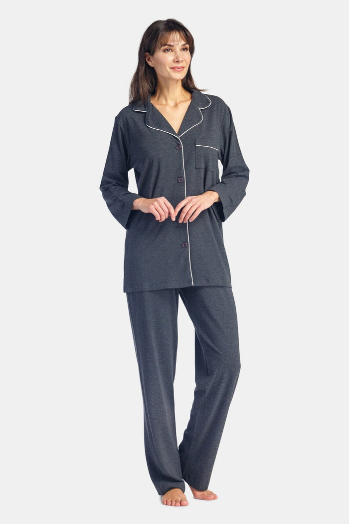 Women's Full Length Jersey Pajama Set with Gift Box Womens>Sleep and Lounge>Pajamas Fishers Finery