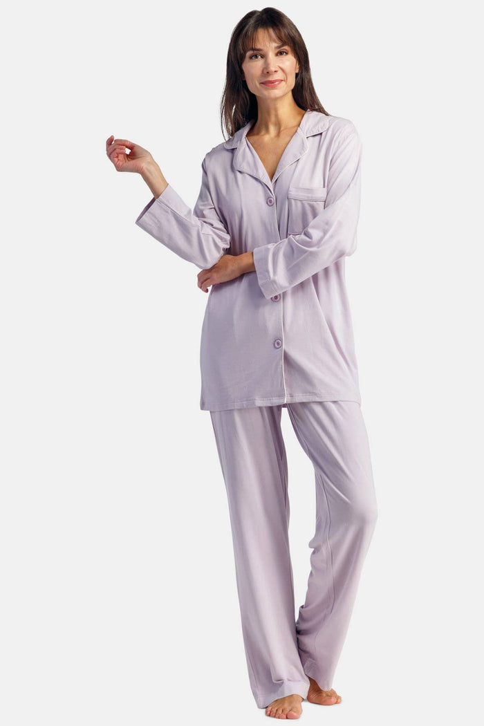 Women's Full Length Jersey Pajama Set with Gift Box Womens>Sleep and Lounge>Pajamas Fishers Finery