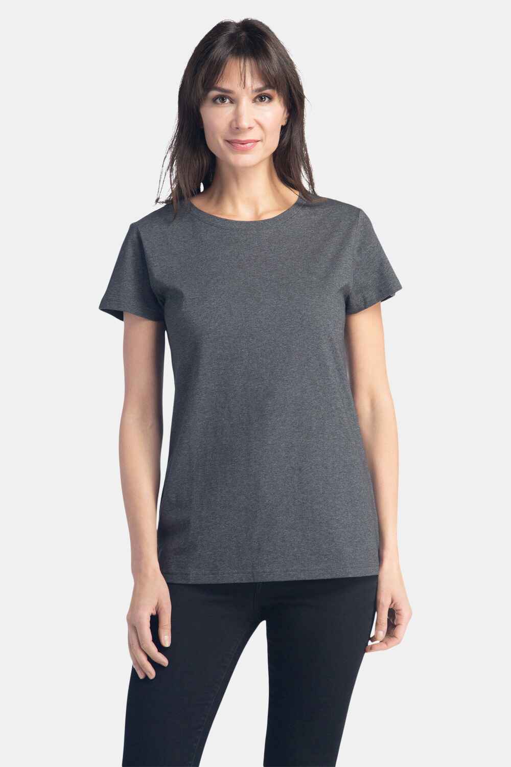 Women's Classic Fit EcoFabric™ Crew Neck Tee Womens>Casual>Top Fishers Finery Heather Gray XS