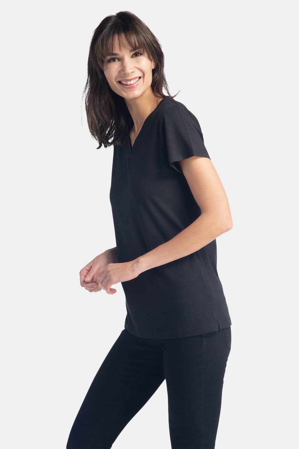 Women's Classic Fit EcoFabric™ V-Neck Tee Womens>Casual>Top Fishers Finery