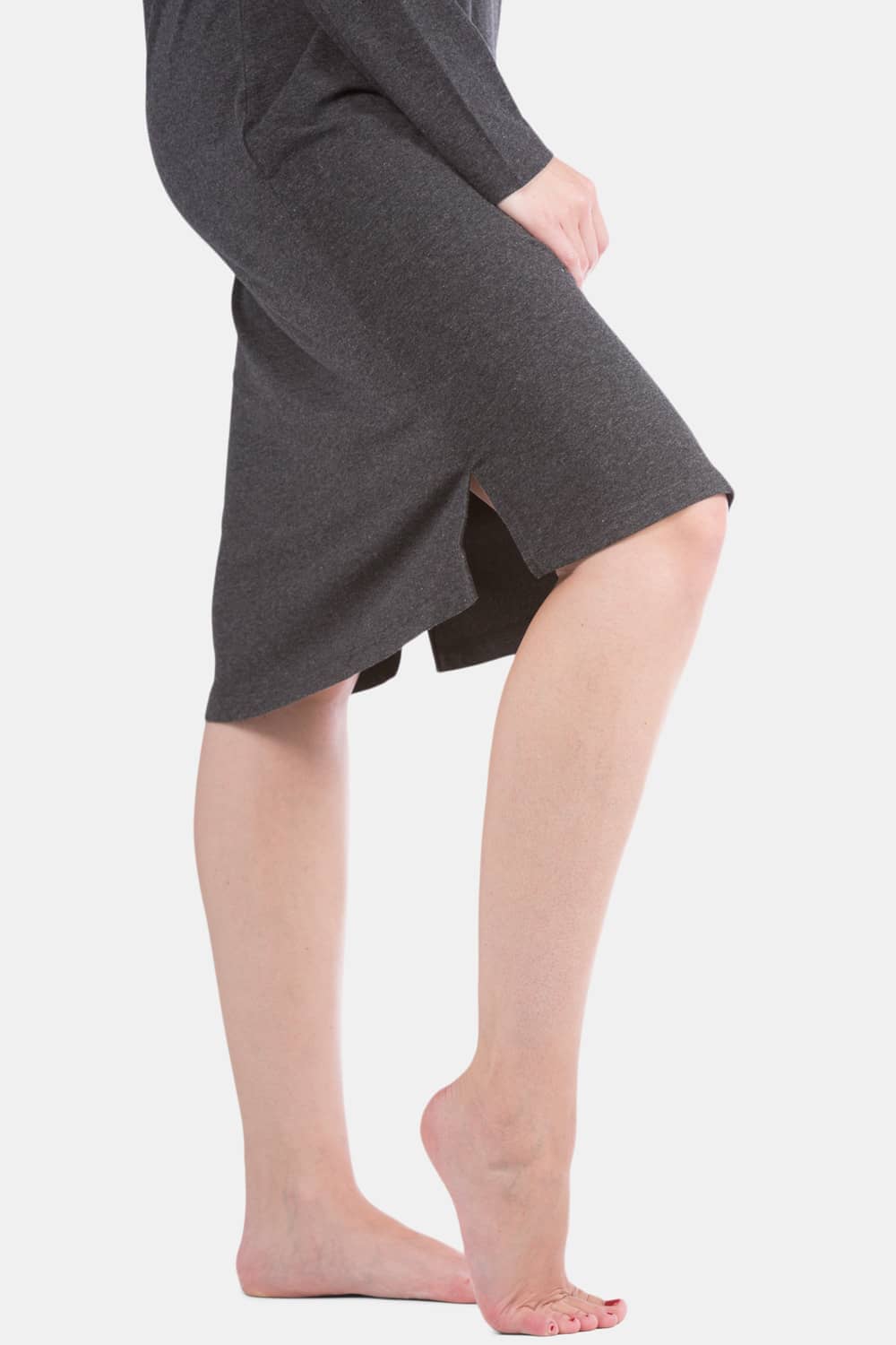 Women's EcoFabric™ Below Knee Henley Nightshirt Womens>Sleep and Lounge>Nightgown Fishers Finery