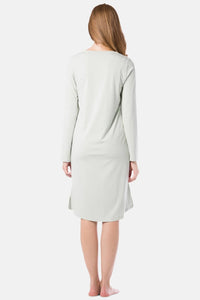 Women's EcoFabric™ Below Knee Henley Nightshirt Womens>Sleep and Lounge>Nightgown Fishers Finery