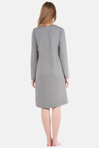 Women's Jersey Below Knee Henley Nightshirt Womens>Sleep and Lounge>Nightgown Fishers Finery