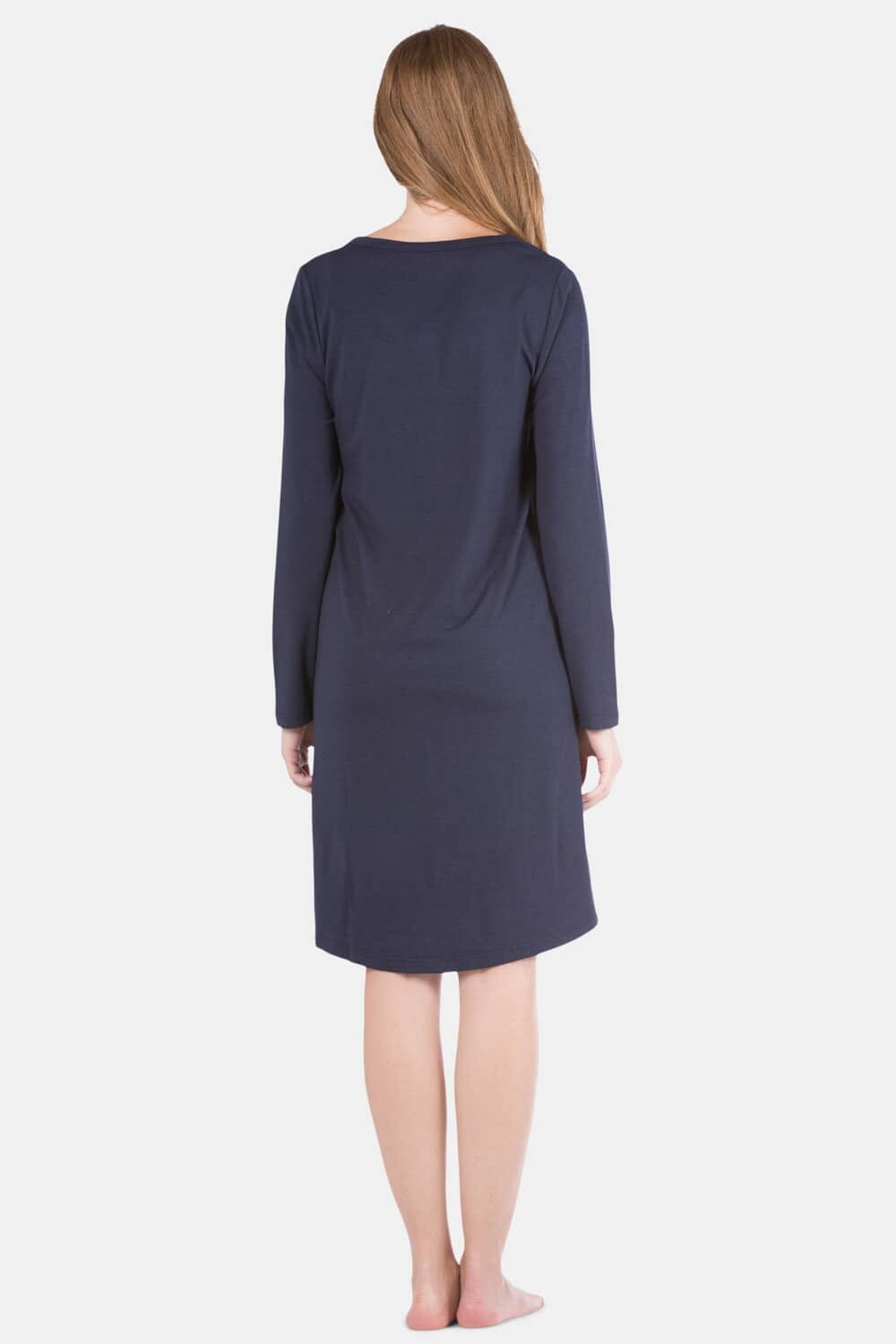 Women's EcoFabric™ Below Knee Henley Nightshirt Womens>Sleep and Lounge>Nightgown Fishers Finery