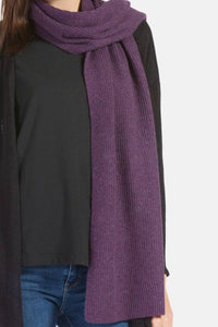 Women's 100% Pure Cashmere Ribbed Knit Scarf with Gift Box Womens>Accessories>Scarf Fishers Finery