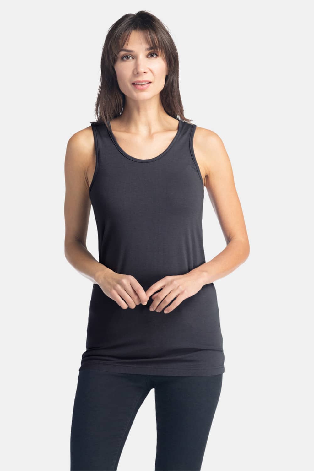 Women's Essential EcoFabric™ Tank Top Womens>Casual>Top Fishers Finery Black X-Small