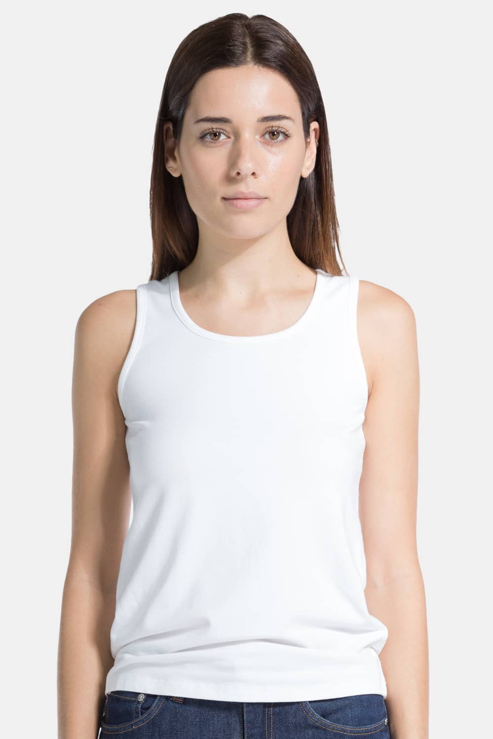 Women's Essential EcoFabric™ Tank Top Womens>Casual>Top Fishers Finery Natural White X-Small