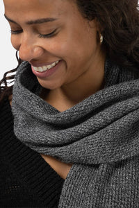 Women's 100% Pure Cashmere Ribbed Knit Scarf with Gift Box Womens>Accessories>Scarf Fishers Finery